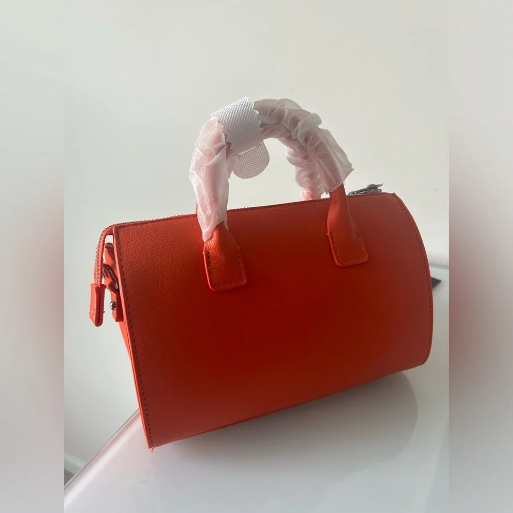 Juicy Couture UK Orange Leather silver stud Satchel Bag